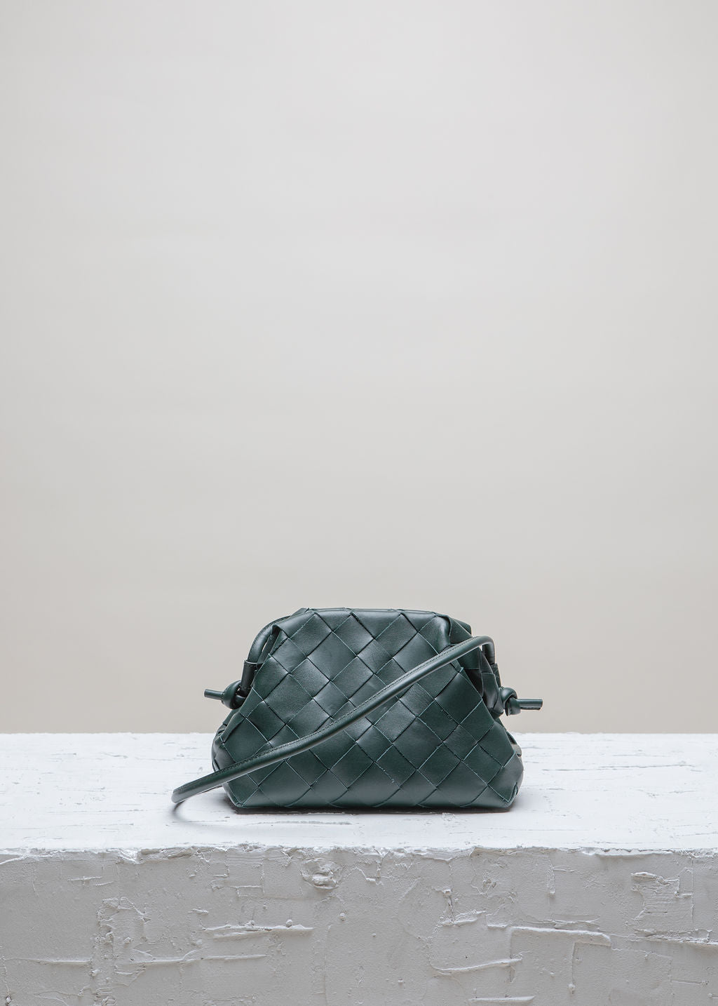 Green fashion leather clutch