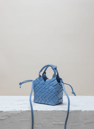 Cala Jade blue misu mini leather bag