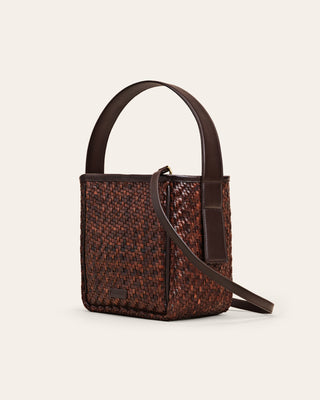 Cala Jade IWA Mini umber brown leather bag