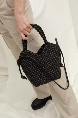 Cala Jade Maya leather bag on model 2