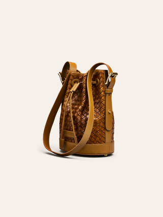 Gaya Mini Sepia Brown Dama Bucket Bag