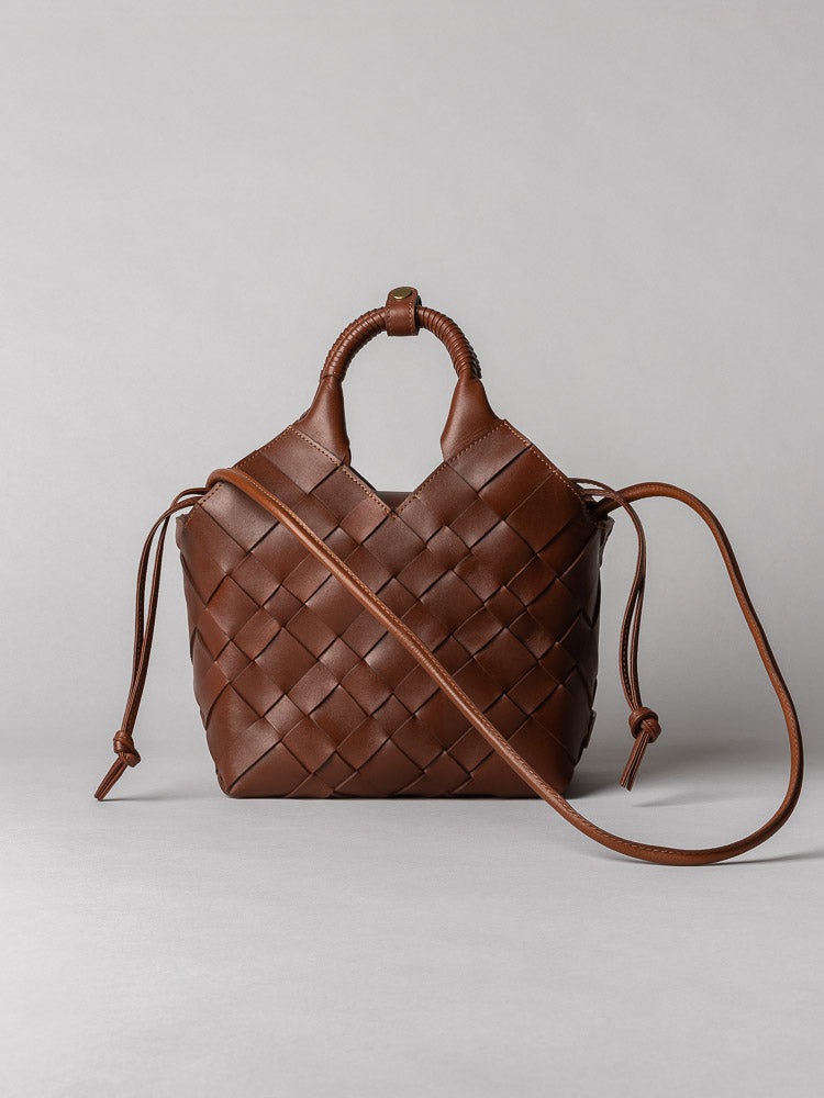 Cala Jade brown leather shoulder bag