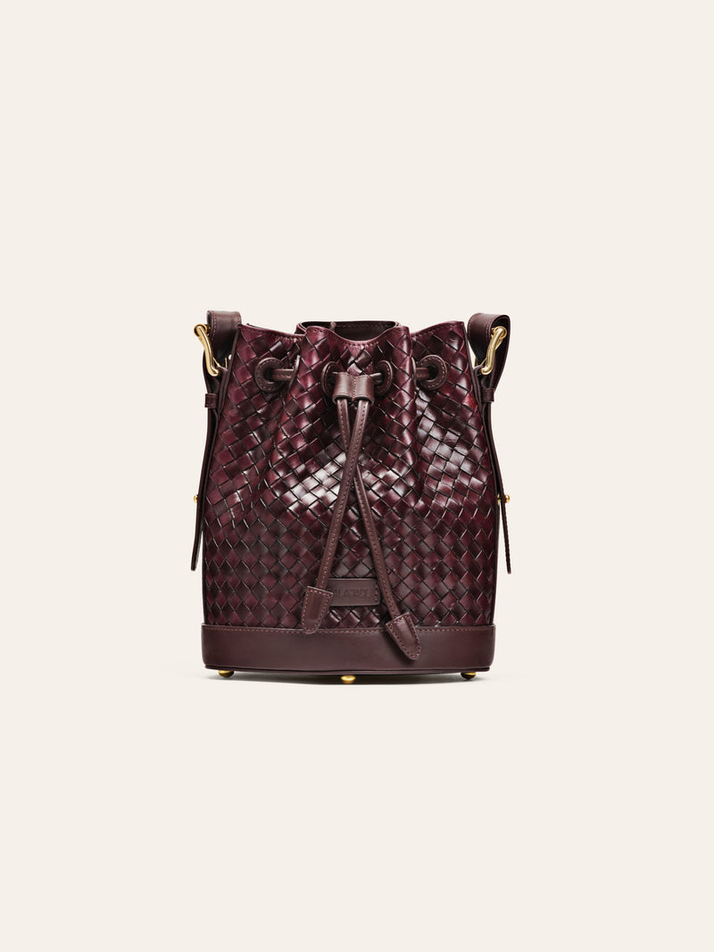 Gaya Mini Dark Maroon Dama Bucket Bag