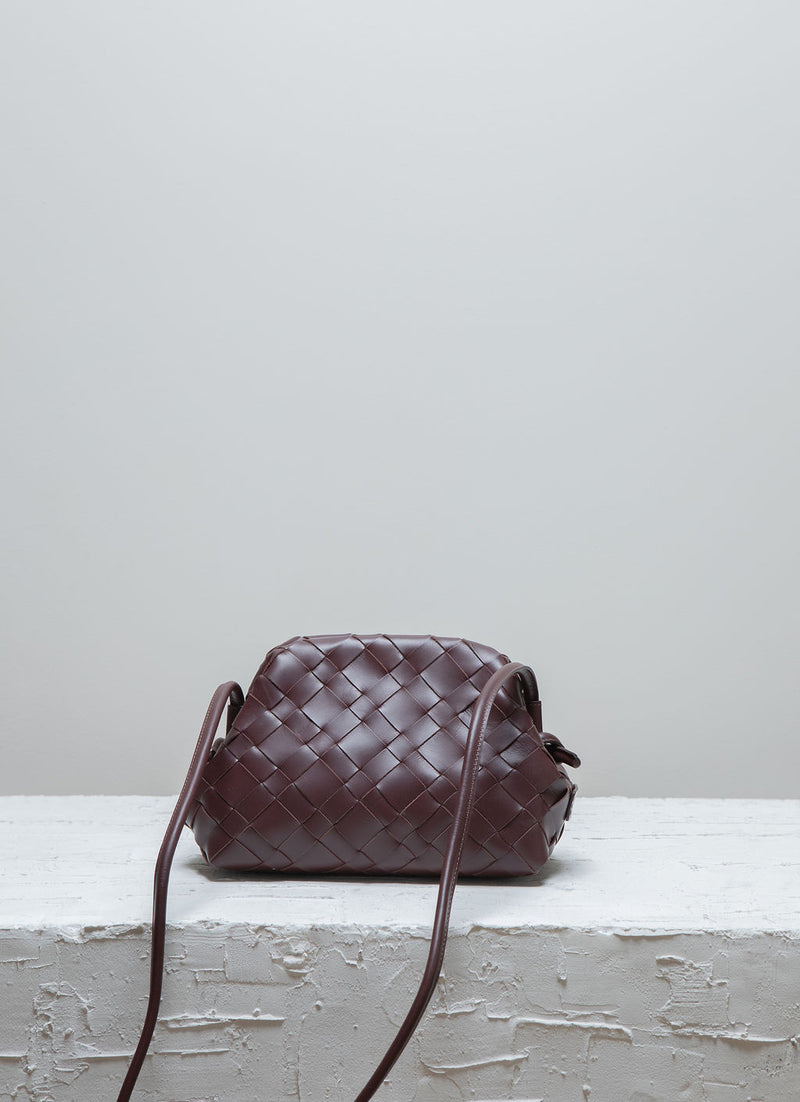 Cala Jade burgundy leather clutch 4