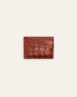 Cala Jade Nutmeg brown leather card case