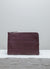 Batu L burgundy leather pouch