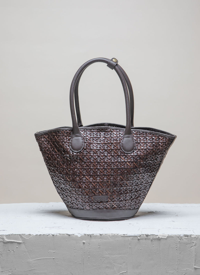 Cala Jade Sandhi Umber leather tote bag 2