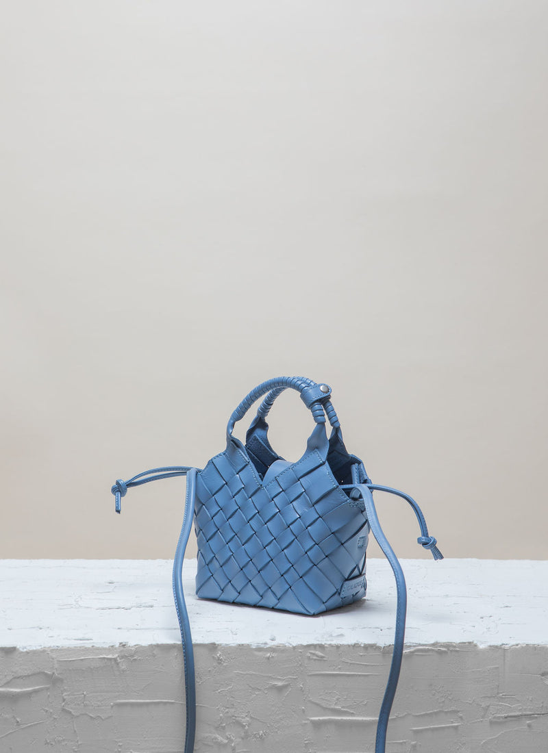 Cala Jade blue misu mini leather bag 