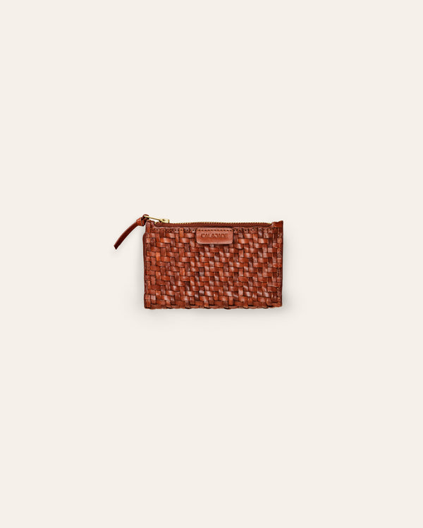 Cala Jade Caia nutmeg leather wallet 