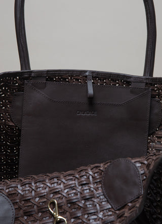 Cala Jade Sandhi Umber leather tote bag 3