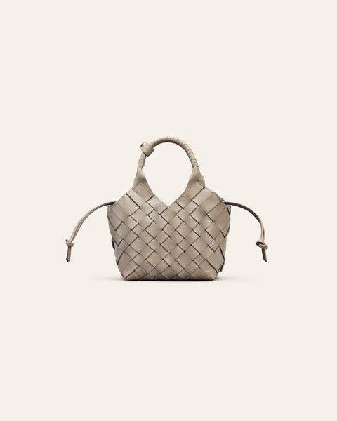 Cala Jade - Misu Mini leather crossbody bag - Putty grey
