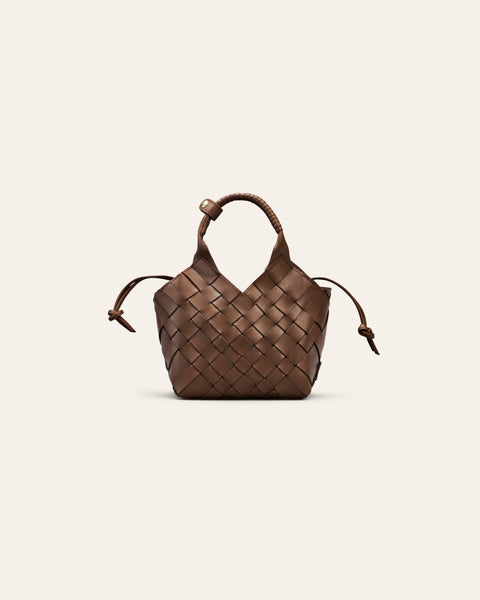 miyu  Cala Jade - Misu Mini nubuck crossbody bag - flame orange