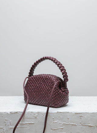 Cala Jade Burgundy leather clutch 3