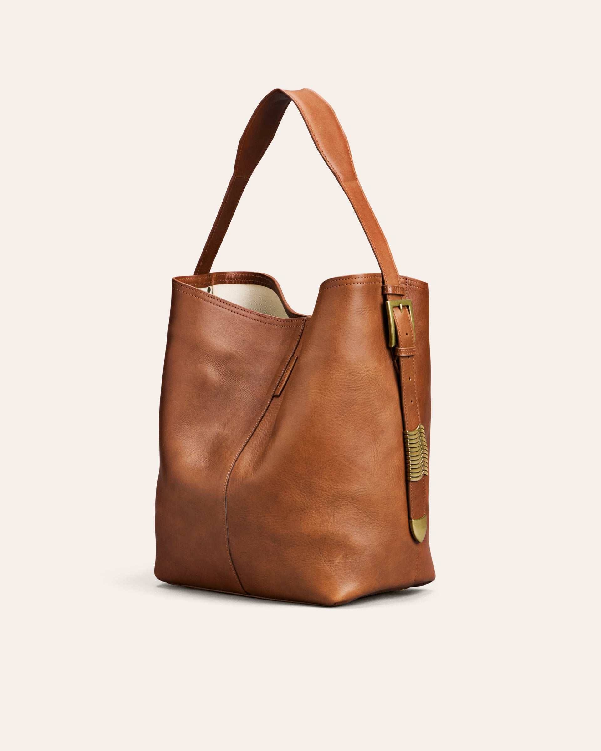 Vintage leather bag shoulder sullen 茶色編み Cala Jade - Koala Large Shoulder Bag - Vintage Brown