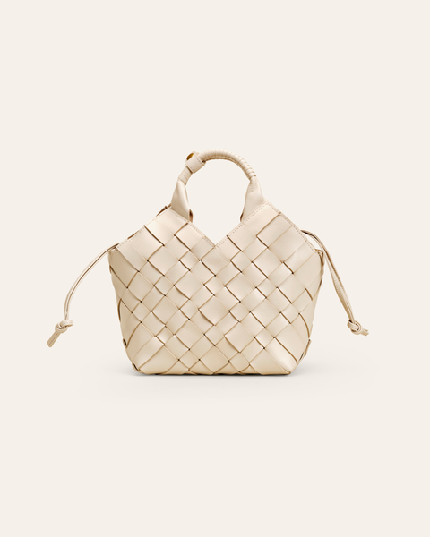 Cala Jade - Misu medium leather crossbody bag - Birch white