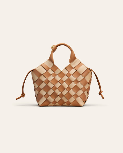 Cala Jade - Misu medium leather shoulder bag - black and brown