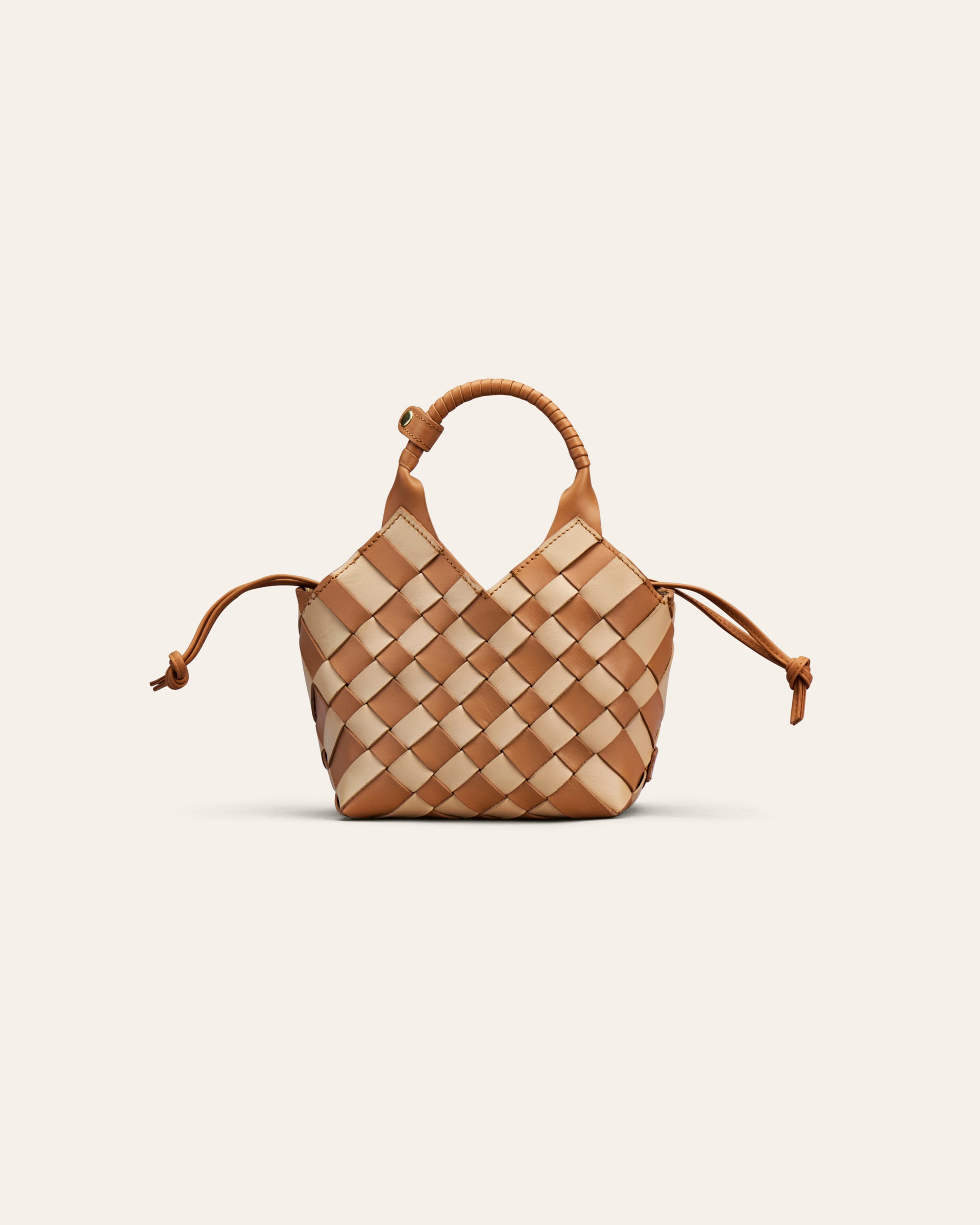 Cala Jade - Misu Mini leather crossbody bag - black and brown