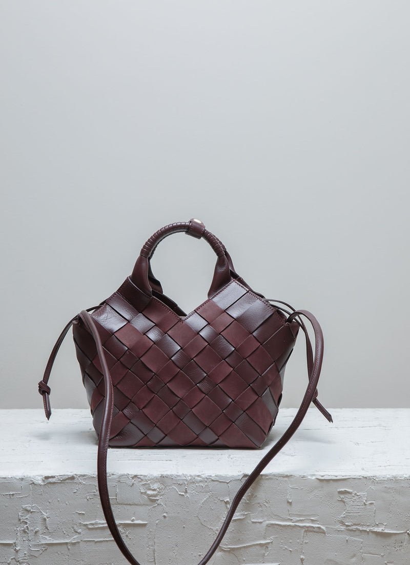 Misu Burgundy Mix leather bag 4