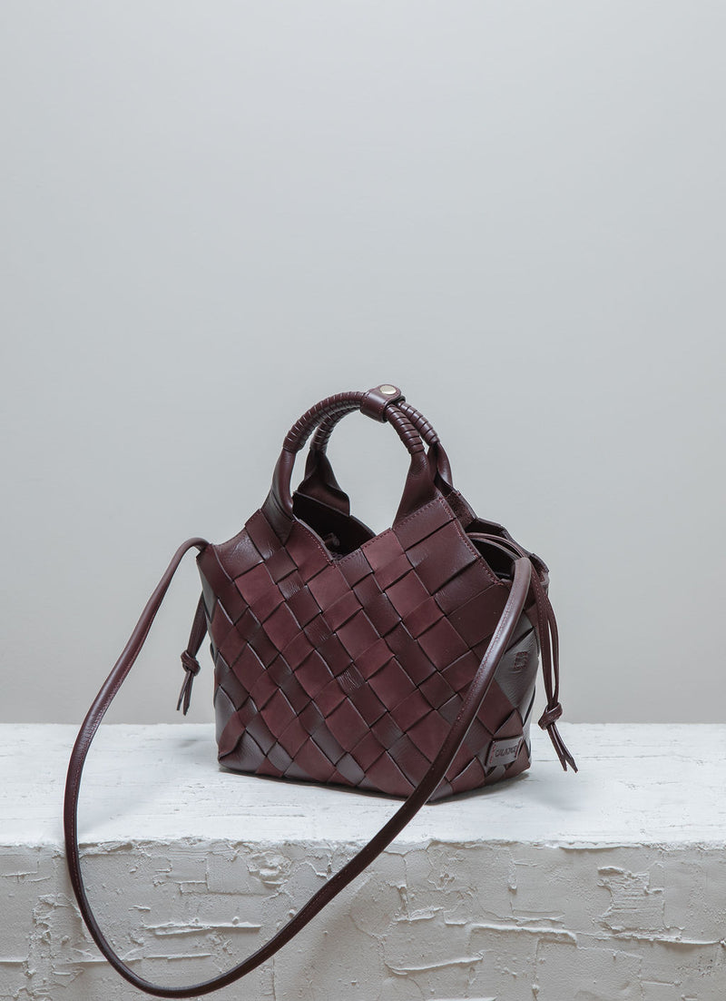 Misu Burgundy Mix leather bag 1