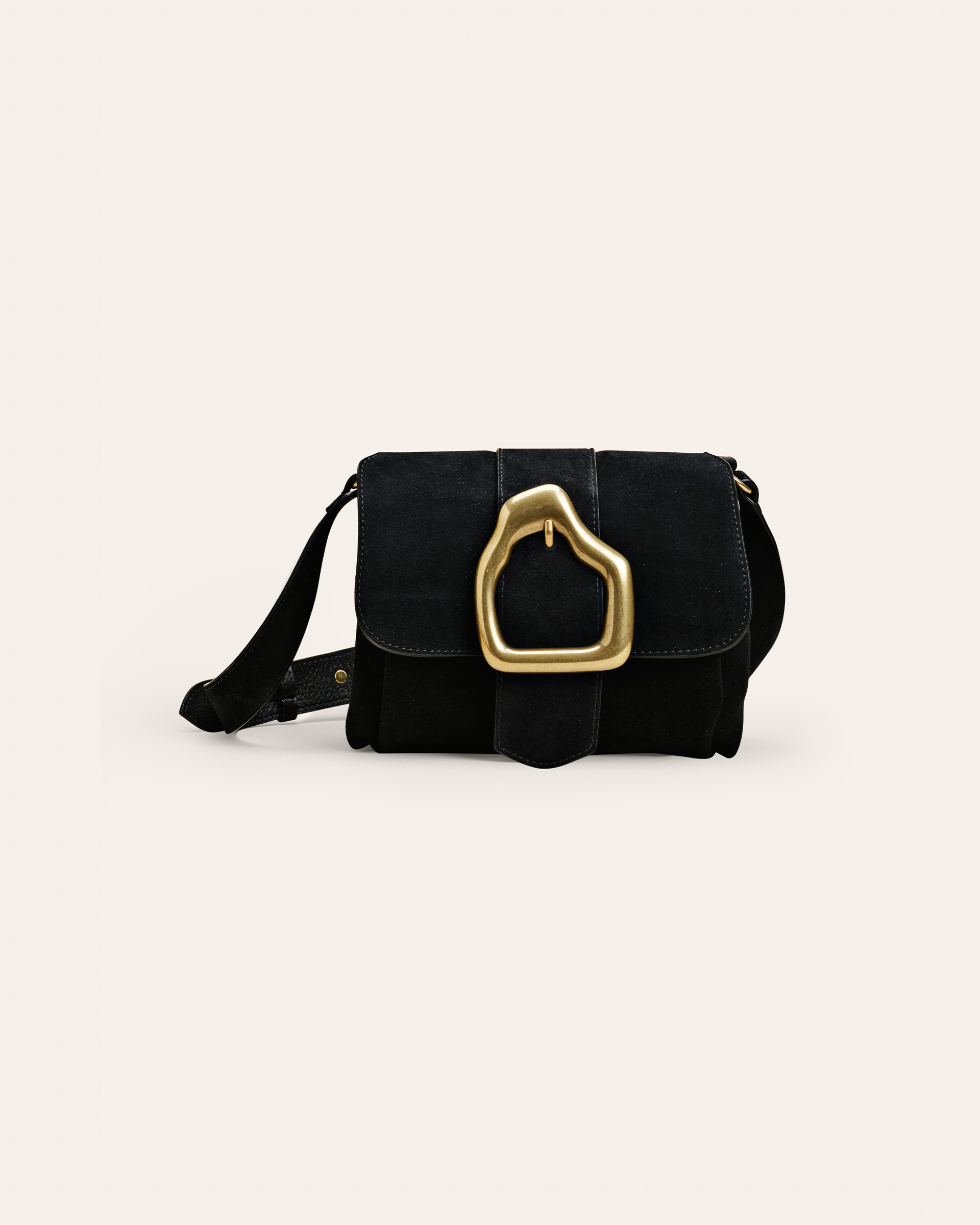 Cala Jade NAMI MINI Black Suede cross-body bag