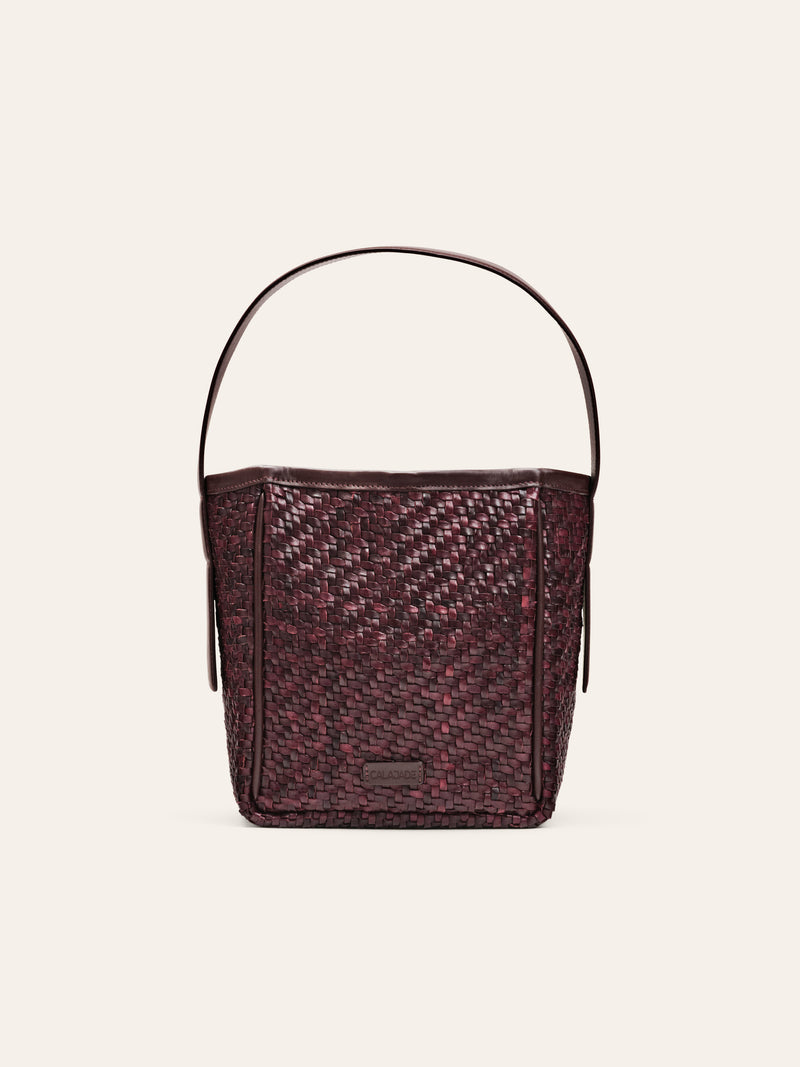 Cala Jade iwa mini burgundy leather bag 1