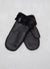 Cala Jade black leather mittens
