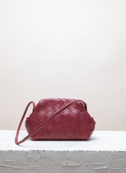 Cala Jade AIMEE Merlot leather clutch