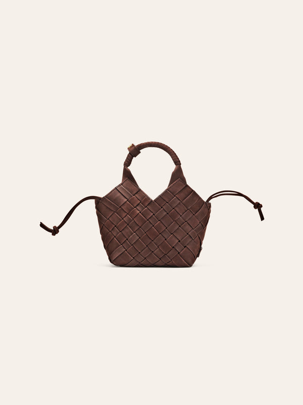 Misu mini umber nubuck cross body bag