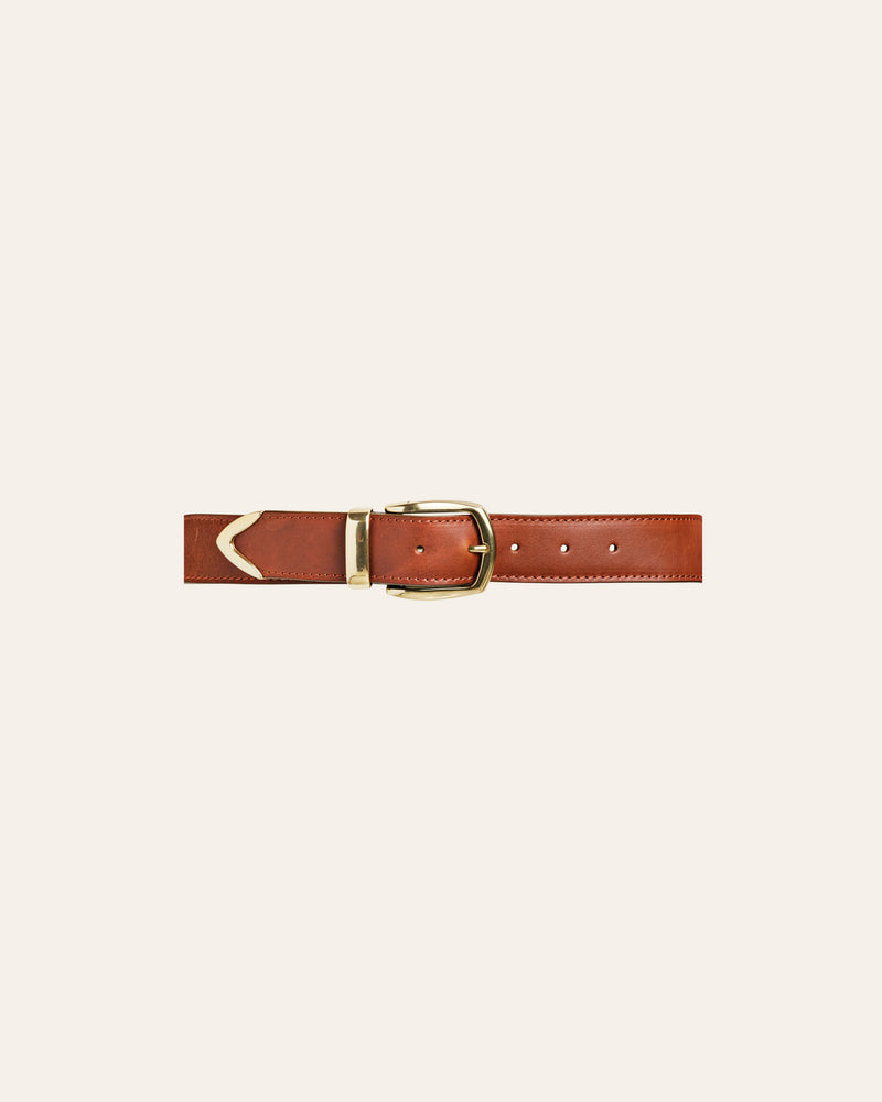 Cala Jade Nebel nutmeg brown leather belt 